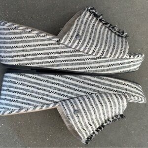 Simply Vera Vera Wang Striped Woven Platform Slides NWOT